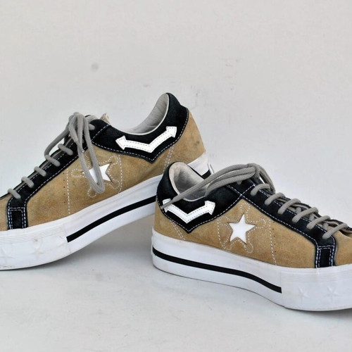 Converse x MadeMe One Star Platform sneakers, beige black, EU 38