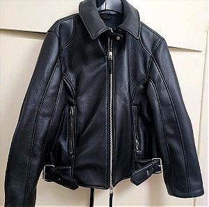 Zara biker jacket μπουφάν δερματίνη (Μ)