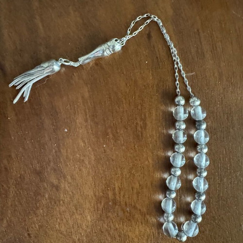 Silver Komboloi 925 with Quartz Crystal beads like new
