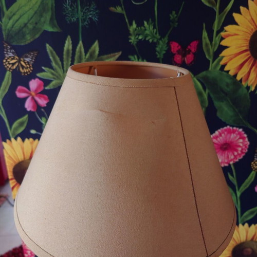 Lamp shade used, beige - light brown