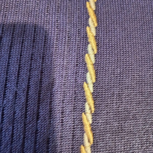Knitted women's blouse blue with gold details size 50 like new