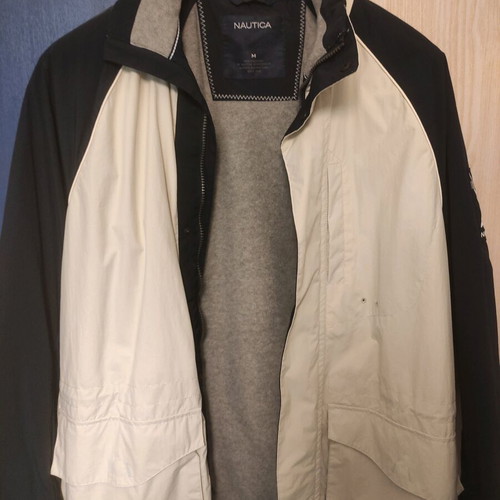 Nautica jacket new, size L, white and blue