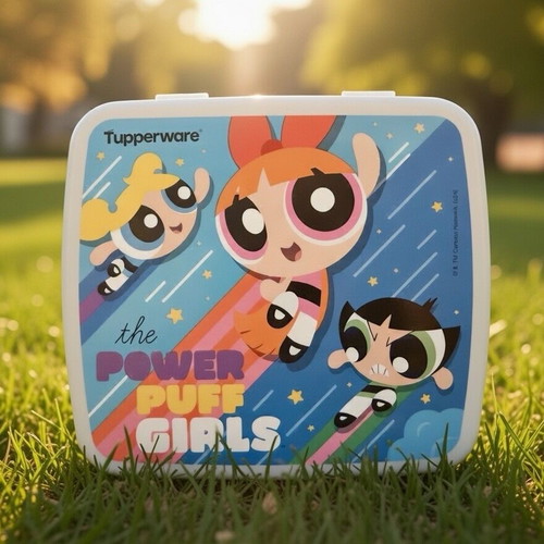 Tupperware Power Puff Girls food container new