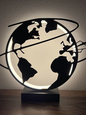 LED decorative lamp 3D printed with custom designs, new