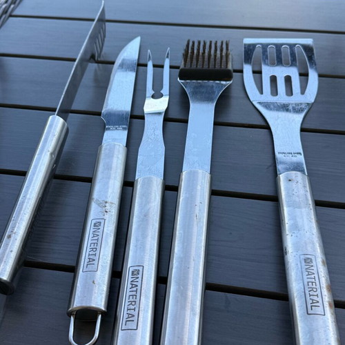 Barbecue set new with marks on handles