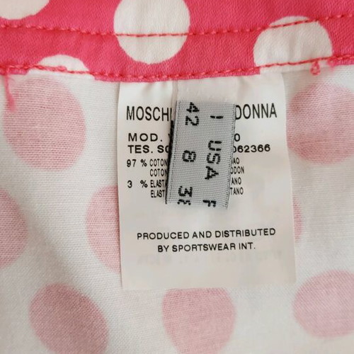 Vintage Moschino skirt like new, white and pink