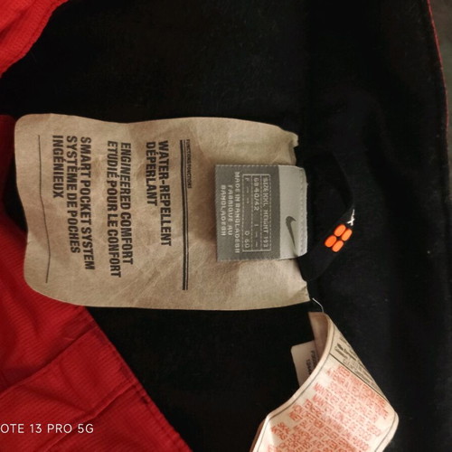 Nike Unisex Waterproof Pants XXL like new, red, fleece lined