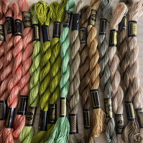 Cotton pearl threads new, pack of 20