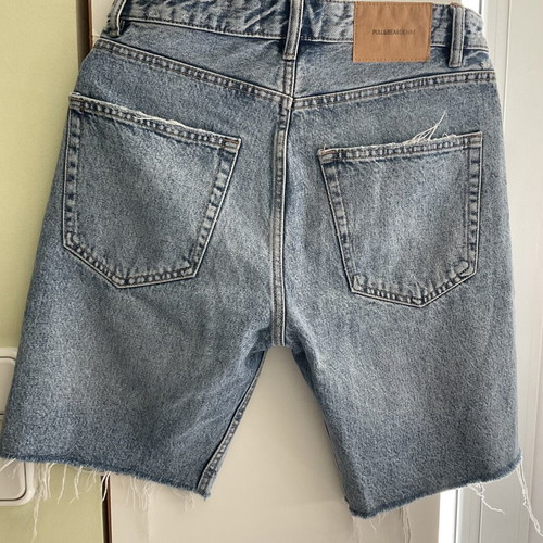 Pull & Bear men's denim bermuda shorts, blue, size S