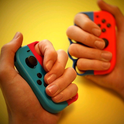 Nintendo Switch joycon finger grips new, blue and red