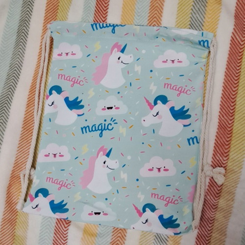 Unicorn backpack bag used, multicolored