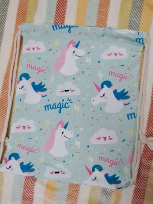Unicorn backpack bag used, multicolored