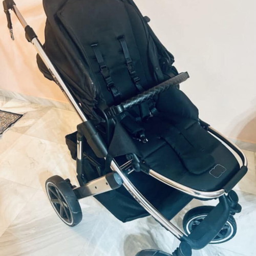 ABC Germany stroller used with fur cover and leather bag