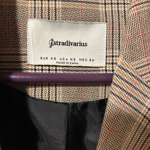 Stradivarius checked oversize jacket like new, size XS