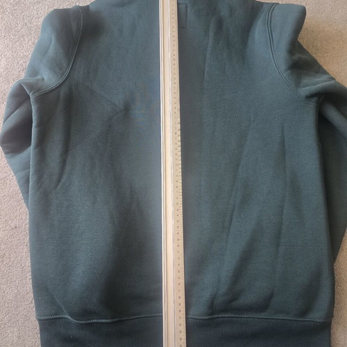3Guys hoodie medium size like new, green, fleece interior