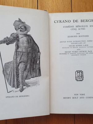 Театрална пиеса Cyrano de Bergerac употребявана, на френски