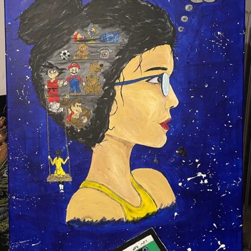 Painting Nostalgia 90s acrylic large size
