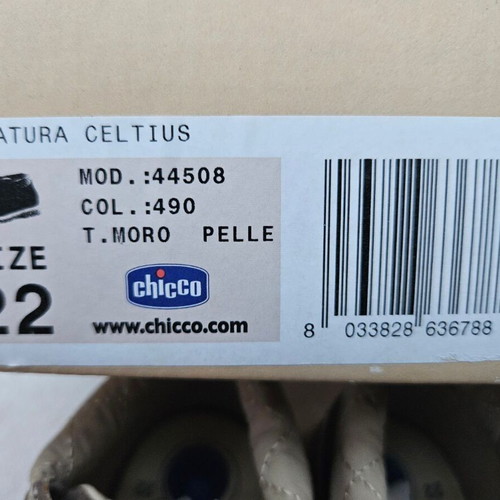Chicco Celtius leather baby shoes size 22
