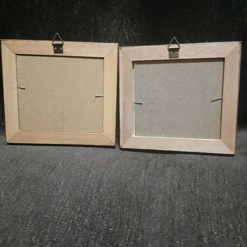 Vintage frames new, set of 2 with glass 11.5×12.5cm