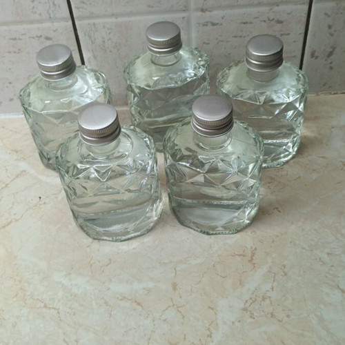 Decorative bottles 200ml with homemade Cretan raki, pack of 5 new