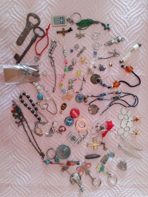 Pouch with assorted fashion accessories