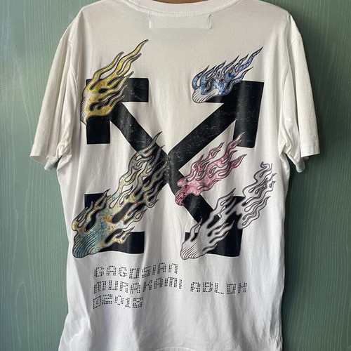 Off White men's t-shirt used, size XL, white