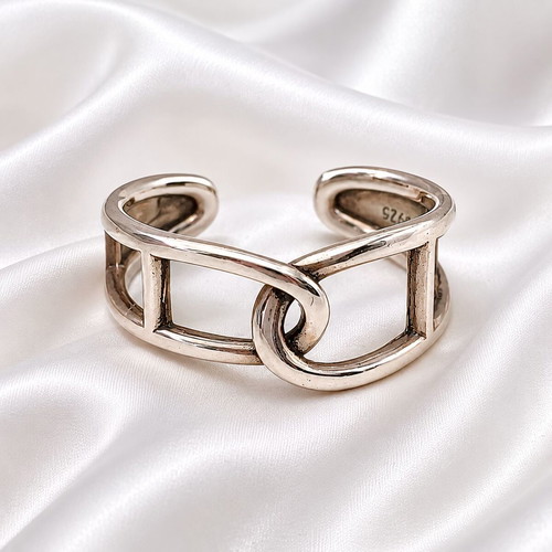 Handmade open ring from 925 silver new
