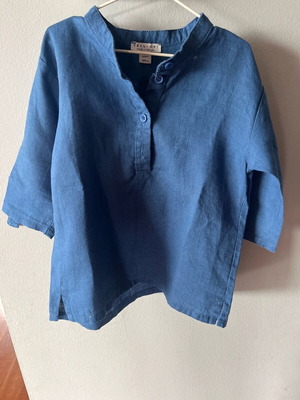 Summer Boys Linen Shirt Blue Size 2-3 Years Like New
