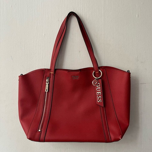Guess tote bag used, red