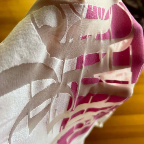 Top Gianfranco Ferre vintage with transparent details, like new, pink and white, size L