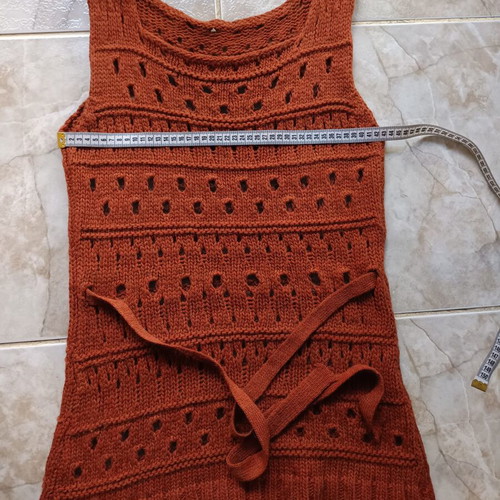 Sleeveless pullover new, brown, size M