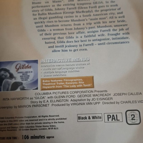 Gilda DVD new with Greek subtitles