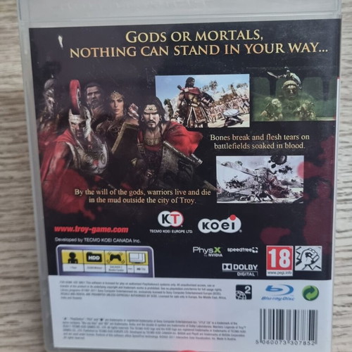 Warriors Legends of Troy PS3 game like new with manual