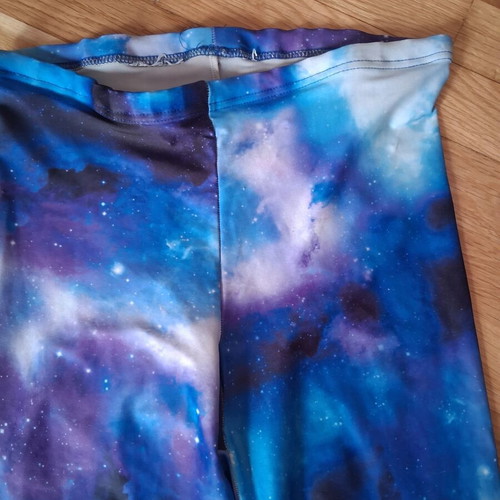 PCP galaxy tights, blue and purple, XS