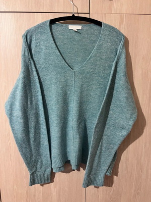 H&M knitted sweater size S like new, very warm turquoise