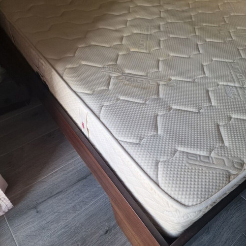 Double bed and mattress used 1.60x2.00 m