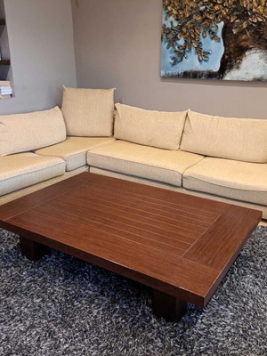 Corner sofa used, beige, high quality, comfortable