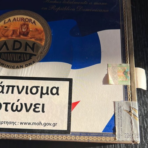La Aurora ADN Dominicano Vintage Cigar Box used, empty, 2017 edition