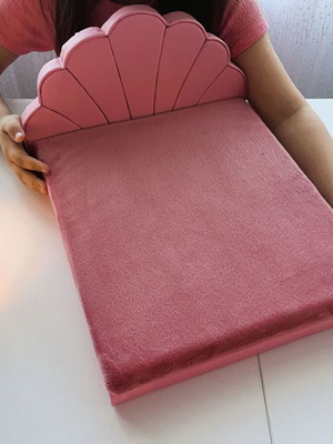 Large leather doll bed