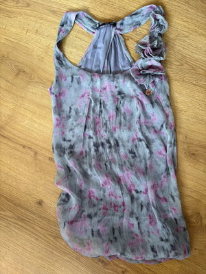Liu Jo women's blouse size S like new, silk, gray and pink