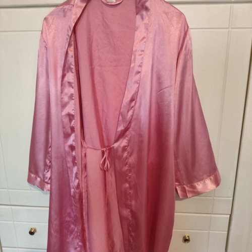 Pink satin texture robe used, size small/medium