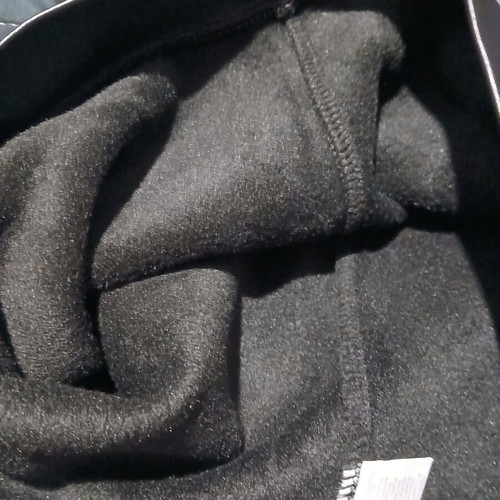 Leather-look leggings with winter lining, black