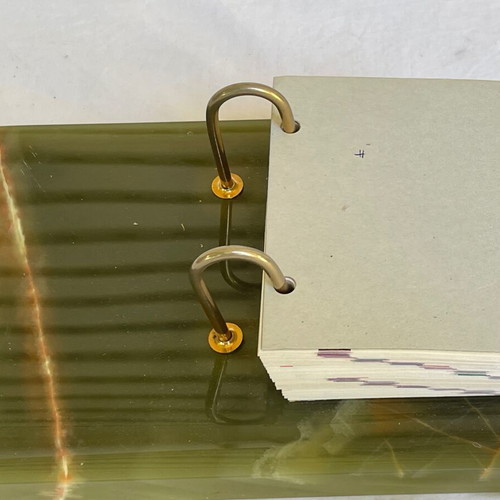Desk Calendar Base used, green onyx