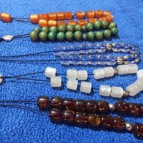 Worry beads used, set of 5