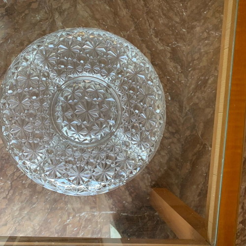 Glass serving platter for nuts new, 26 centimeters