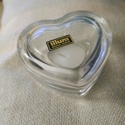 Kosta Boda crystal candle holder new with lid