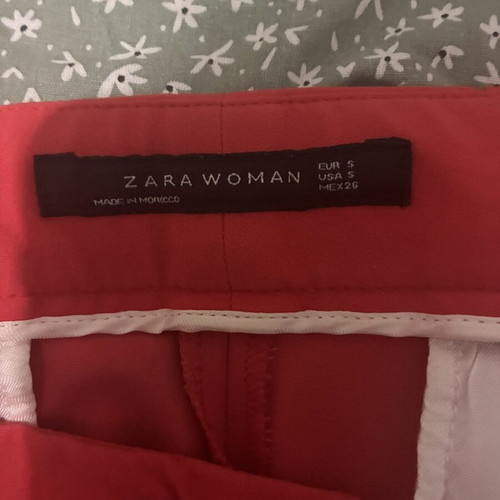 Zara women's pants red size S like new