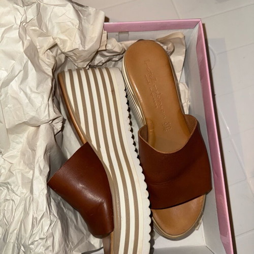Fratelli Robinson Women's Leather Slides Platforms Size 38 like new