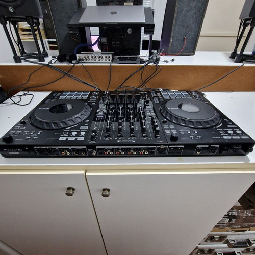 Pioneer DDJ-FLX10 DJ controller used with soft case and music collection