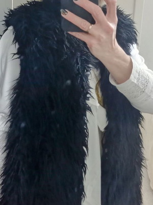 Milo Coats vest with synthetic black fur